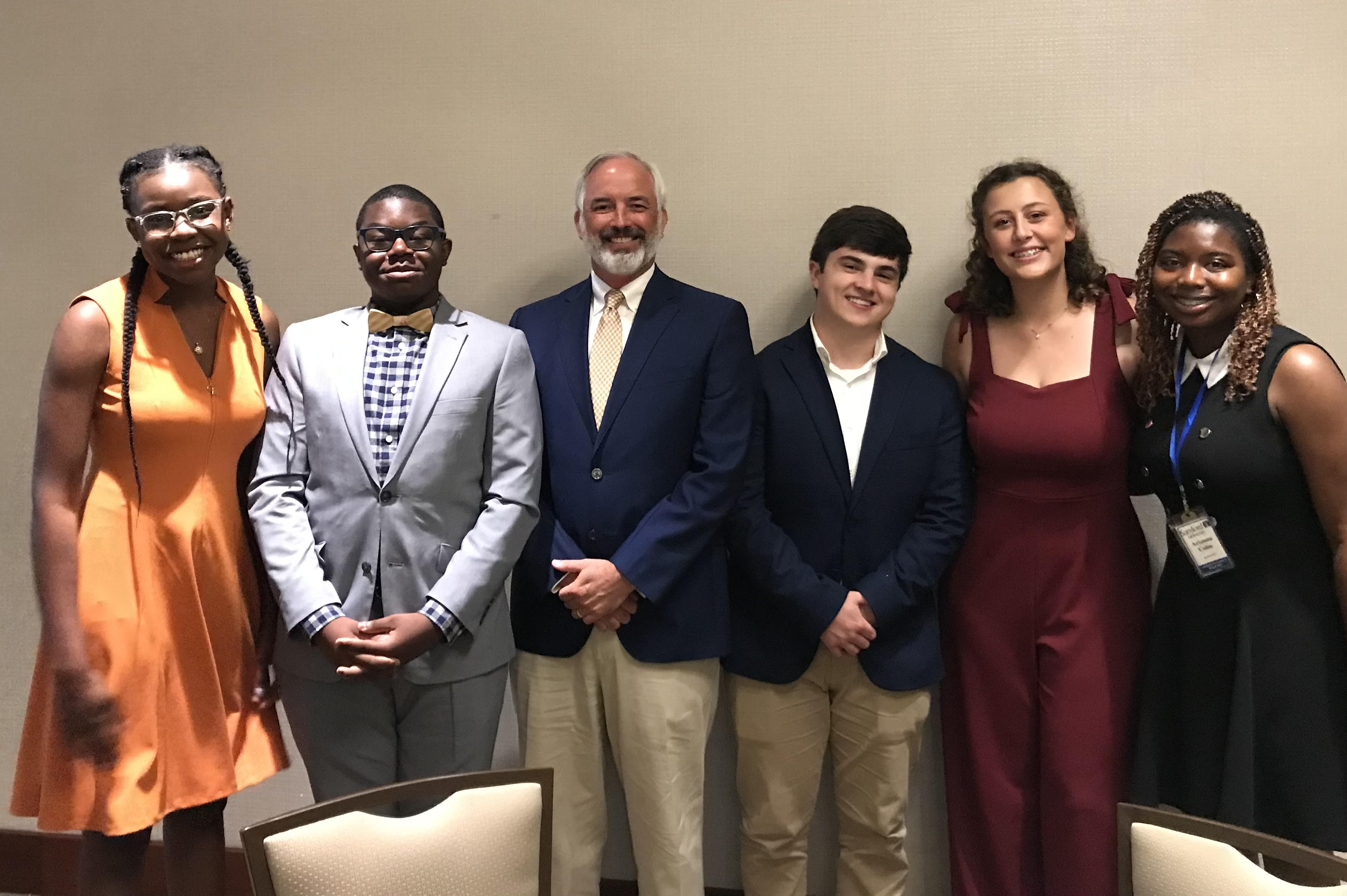 Jim Noles with some of the students of the Alabama Governor’s School