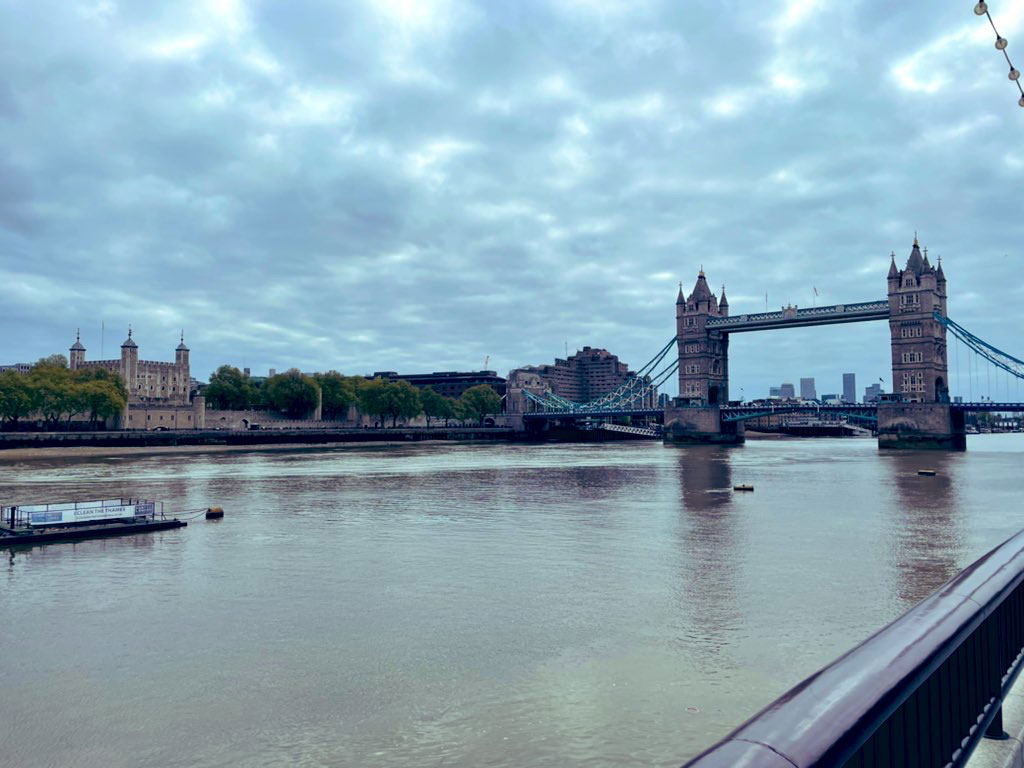 View of Tower Bridge over the River Thames